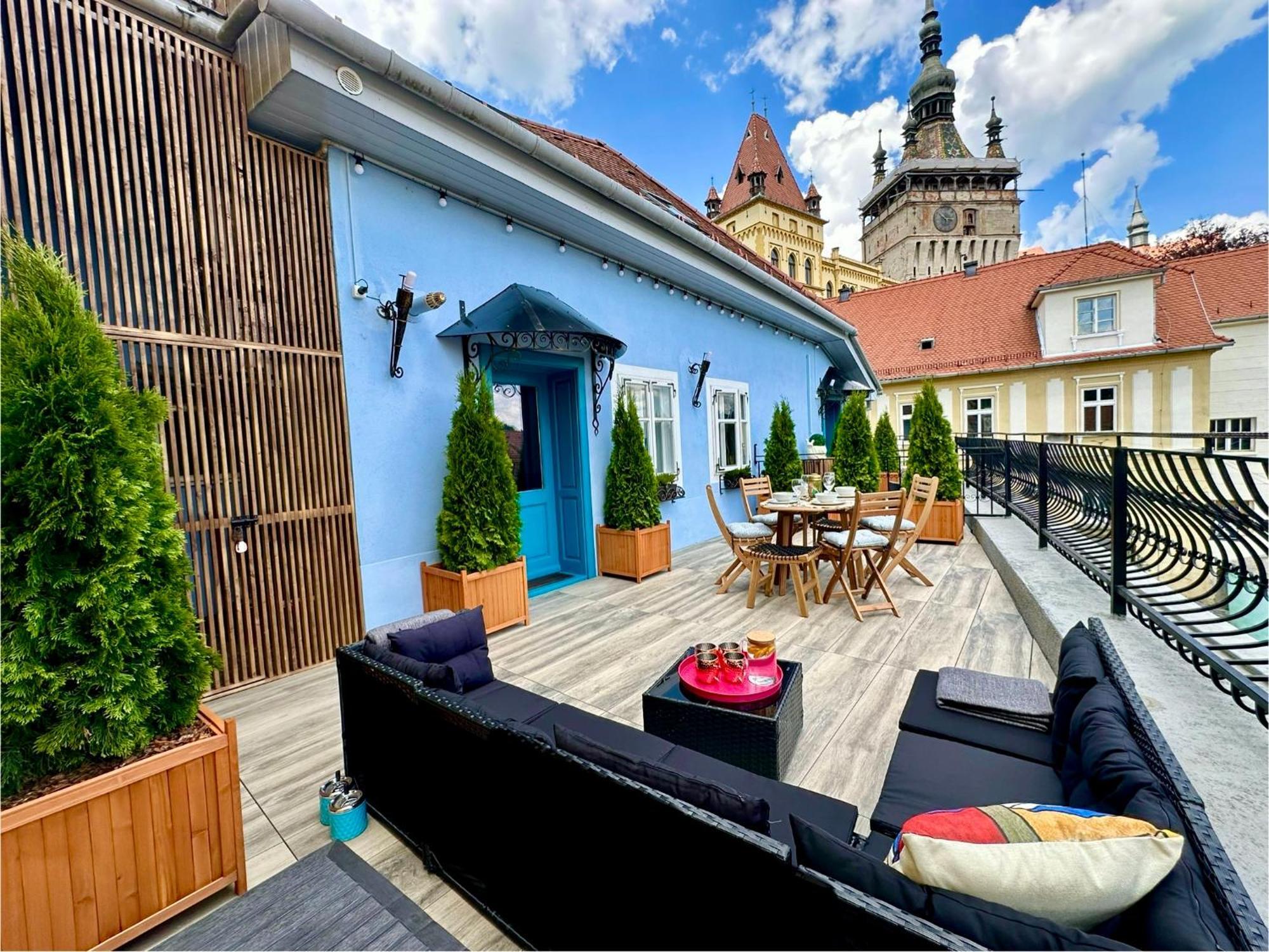 Casa Albastra By Casa Otto Lägenhet Sighişoara Exteriör bild
